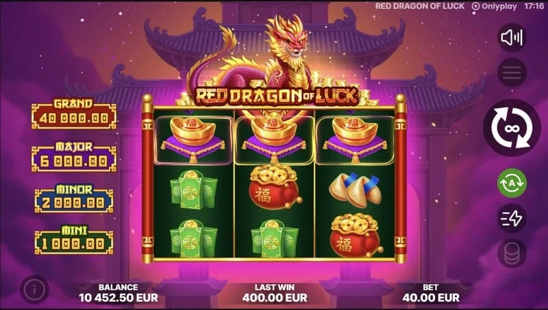 Red Dragon of Luck – spuštění funkce Bonus Coin Game